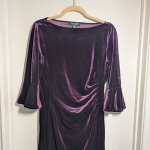 Purple Velvet Evening Dress